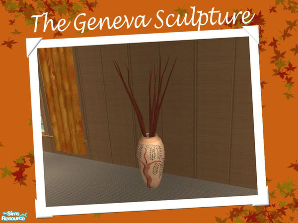 Sims 2 — The Geneva Bedroom Sculpture by Shakeshaft — Part of a new bedroom mesh set, in a modern style and rich autumnal