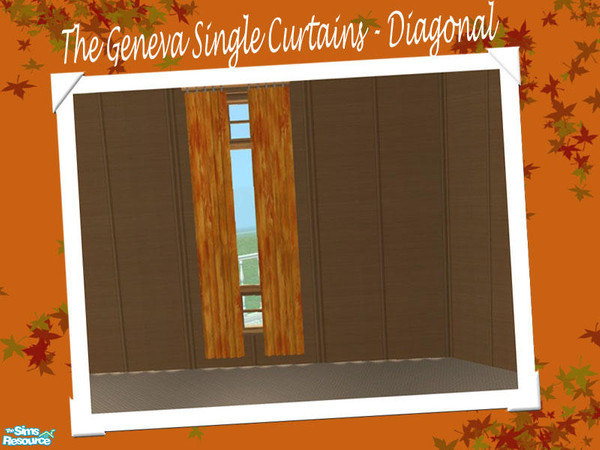 Sims 2 — The Geneva Single Curtain - Diagonal by Shakeshaft — Part of a new bedroom mesh set, in a modern style and rich