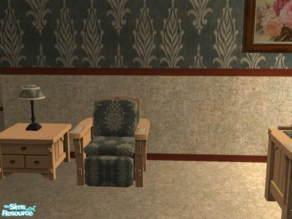Sims 2 — Sonnet Green Livingroom - Individual Ite by TheNumbersWoman — Recliner for the Sonnet Green Set