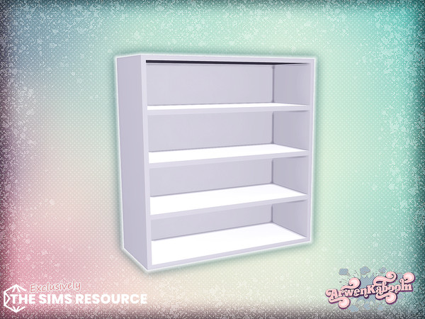 Sims 4 — ArwenK - Pearlwood - 4 Part Shelf by ArwenKaboom — New kitchen set in multiple recolors. With two types of