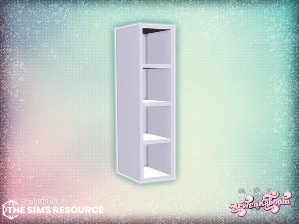 Sims 4 — ArwenK - Pearlwood - Right End Shelf by ArwenKaboom — New kitchen set in multiple recolors. With two types of