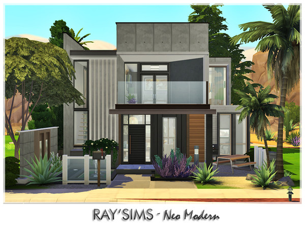 Sims 4 — Neo Modern by RayDesign9 — This house has 2 bedroom and 2 bathroom, fully furnished and decorated, no custom