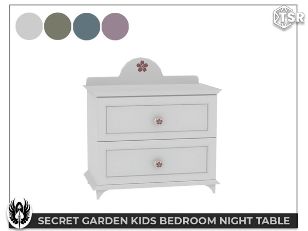 Sims 4 — Nemesis_im - Secret Garden Kids Bedroom Night Table by nemesis_im — Secret Garden Kids Bedroom Set