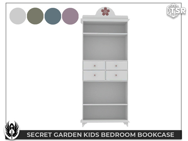 Sims 4 — Nemesis_im - Secret Garden Kids Bedroom Bookcase by nemesis_im — Secret Garden Kids Bedroom Set