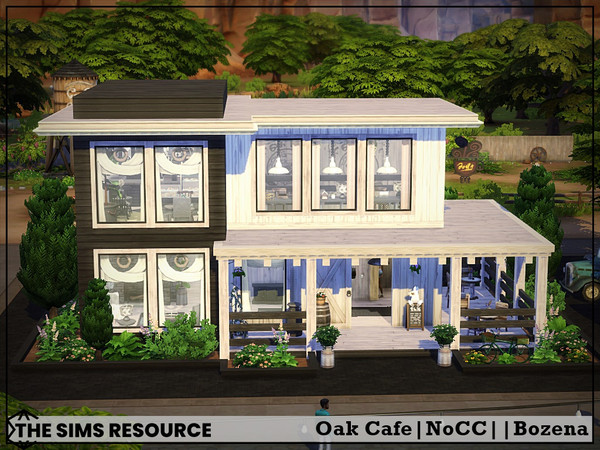 Sims 4 — Oak Cafe by Bozena — Chestnut Ridge