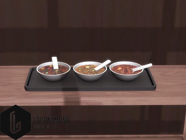 Sims 4 — Dipping sauces - Hot pot set by Lapanemona — You can find other items from this set by text searching "Hot