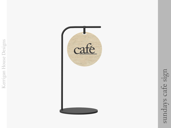 Sims 4 — Sundays Cafe Shop Sign by kerriganhouse — A modern coffee bar with cafe themed decor.
