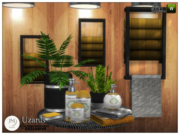 Sims 4 — Uzarus bathroom product3 by jomsims — A natural atmosphere, wood and color in 4 shades. Create your space of