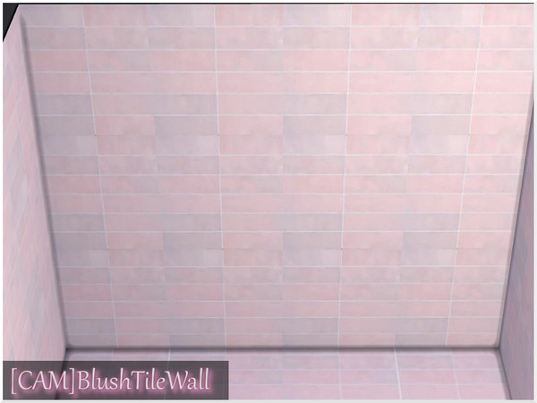 Sims 4 — BlushTileWall.package by coll22 — A pale pink tile wall and floor set.