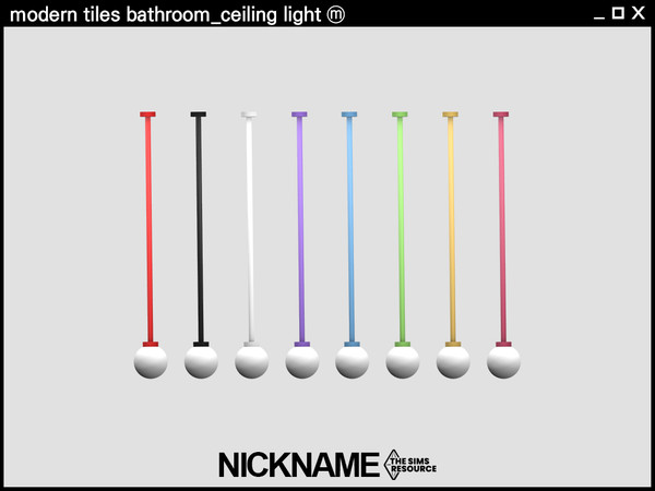Sims 4 — modern tiles bathroom_ceiling light M by NICKNAME_sims4 — 13 package files. -modern tiles bathroom_bathtub