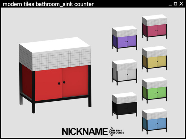 Sims 4 — modern tiles bathroom_sink by NICKNAME_sims4 — 13 package files. -modern tiles bathroom_bathtub -modern tiles