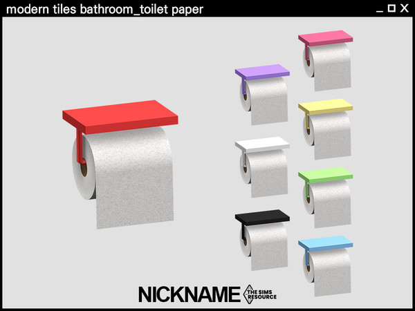 Sims 4 — modern tiles bathroom_toilet paper by NICKNAME_sims4 — 13 package files. -modern tiles bathroom_bathtub -modern