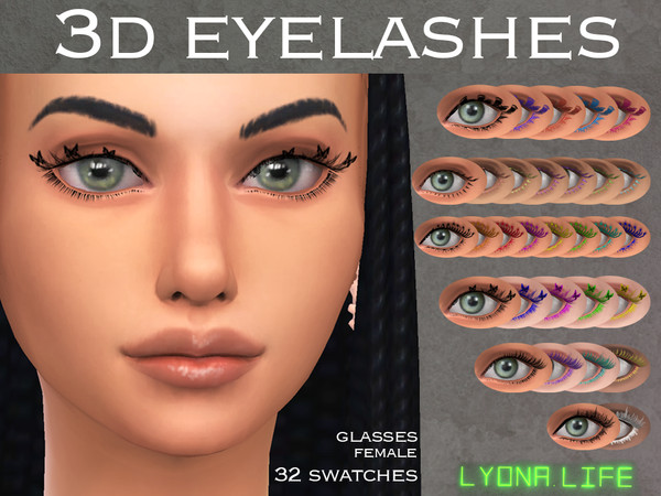 Sims 4 — lyonalife 3d eylashes by lyonalife — Teen, Young Adult, Adult, Elder feminine