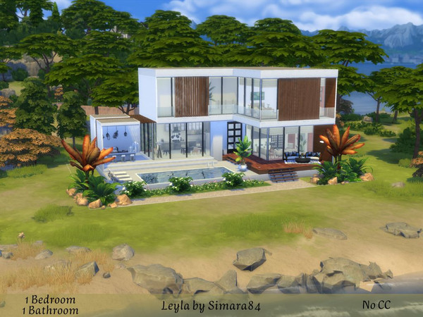 Sims 4 — Leyla by Simara84 — A modern house built in Windenburg on the Pier Palace 30x20 Lot.