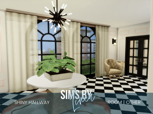 Sims 4 — Shiny Hallway by SIMSBYLINEA — A hallway and entrance area sets the tone for the entire house for everyone who