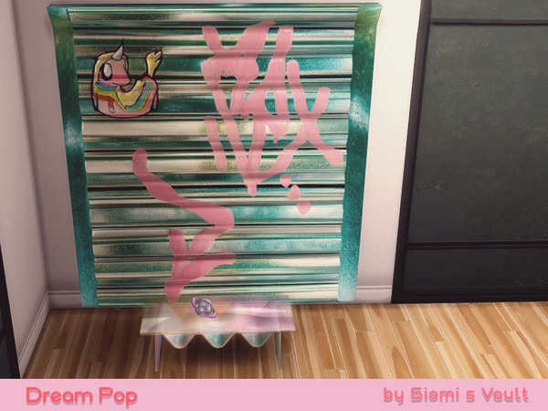 Sims 4 — Dream Pop - Blind Door decor by siomisvault — Hi! More cute stuff with a touch of dream pop for your Sims! I