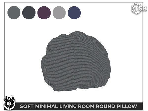 Sims 4 — Nemesis_im - Soft Minimal Living Room Round Pillow by nemesis_im — Sets of furniture from Soft Minimal Living