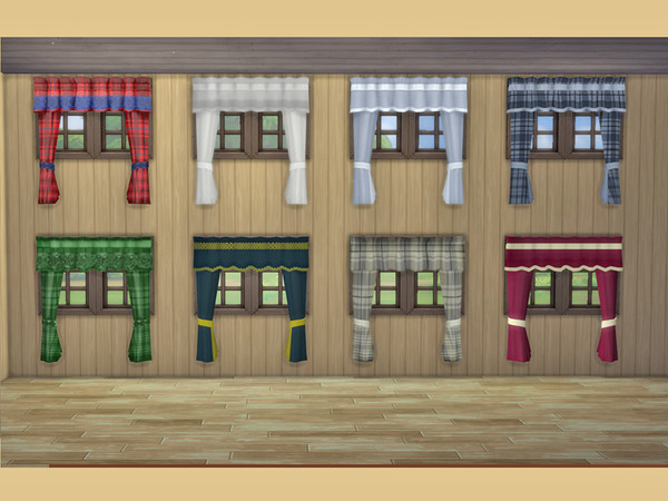 Sims 4 — Rustic Single Sleeper by MiluiElenath — Toddler bed, single bed, bunkbed and curtains that match the in game