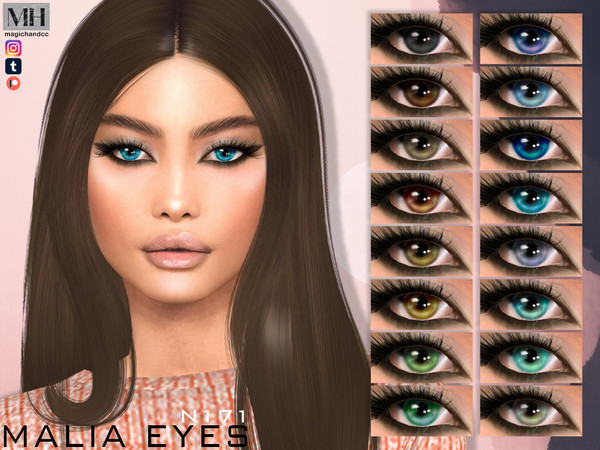 Sims 4 — Malia Eyes N171 by MagicHand — Angel eyes for males and females in 16 colors - HQ Compatible.