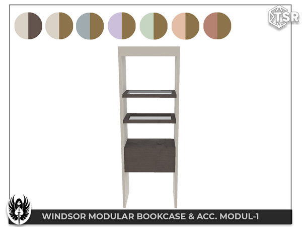 Sims 4 — Nemesis_im - Windsor Modular Bookcase & Acc. Modul-1 by nemesis_im — Sets of furniture from Windsor Modular