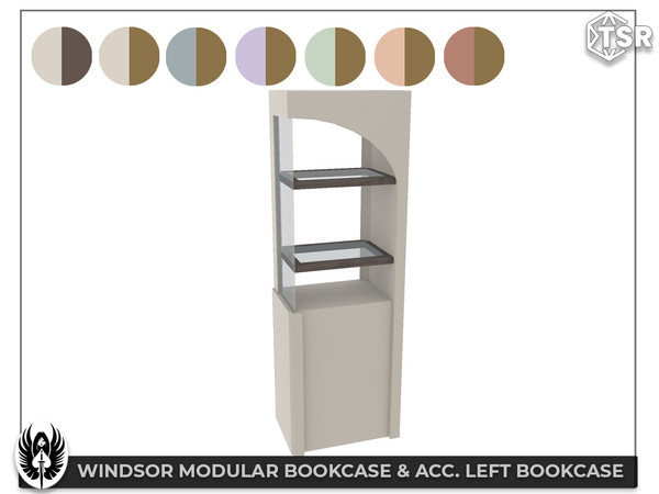 Sims 4 — Nemesis_im - Windsor Modular Bookcase & Acc. Left Bookcase by nemesis_im — Sets of furniture from Windsor