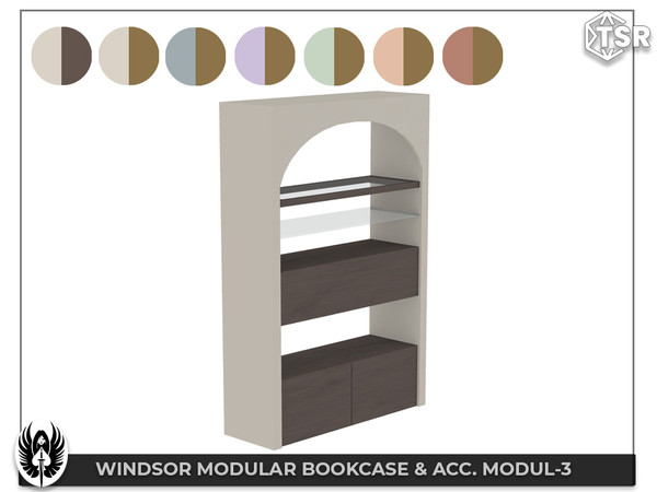 Sims 4 — Nemesis_im - Windsor Modular Bookcase & Acc. Modul-3 by nemesis_im — Sets of furniture from Windsor Modular