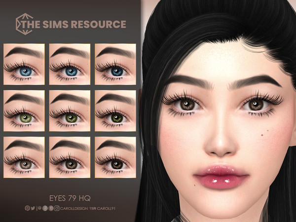 Sims 4 — Eyes 79 HQ by Caroll912 — A 9-swatch realistic set of eyes in natural light and dark shades of blue, green and