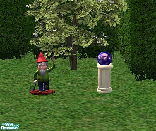 Sims 2 — Gazing Globes - New Mesh by Paleoanth — Blue gazing globe with a terra cotta marbled base. Oooooh Shiny! This is