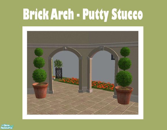 Sims 2 — Brick Arch Putty Stucco by Shakeshaft — Part of a new mesh Archway Set with straight and diagonal mesh and
