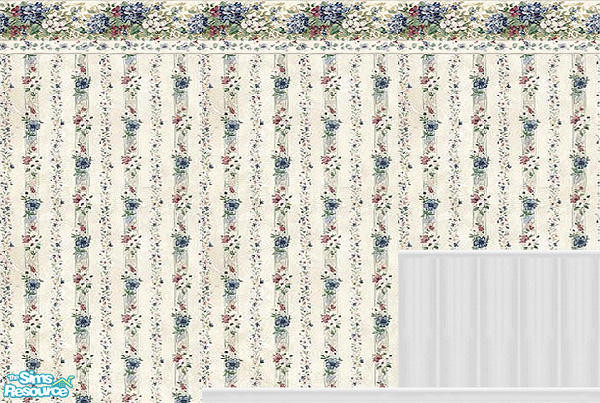 Sims 2 — FloralRose Wallpaper set by Chrmd — Set of 3 wallpapers