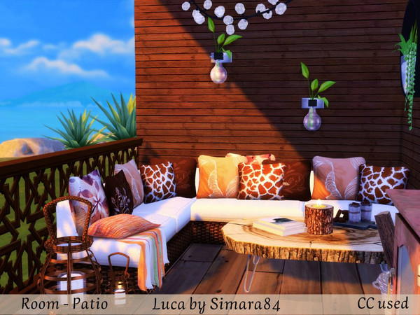 Sims 4 — Luca by Simara84 — A small Patio where the sims can enjoy the evenings.