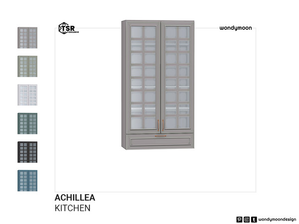 Sims 4 — Achillea Cabinet Long by wondymoon — Achillea country style inspired kitchen part I; surfaces! Counters,