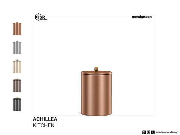 Sims 4 — Achillea Kitchen Jar by wondymoon — Achillea country style inspired kitchen decorations; copper cookware set and
