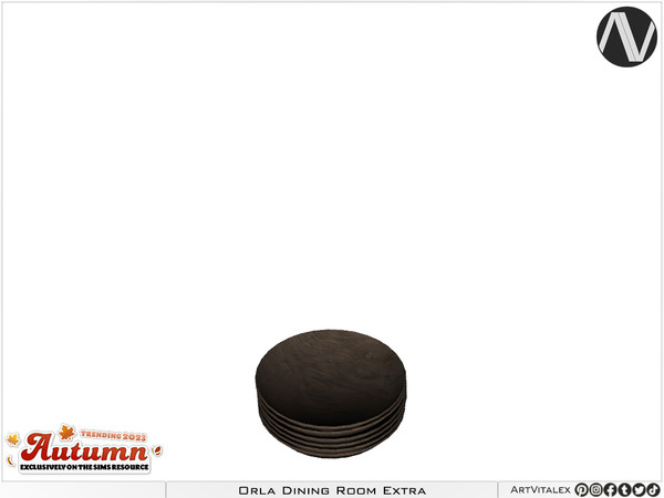 Sims 4 — Orla Wooden Bowl by ArtVitalex — Dining Room Collection - Belong to 2023 All Rights Reserved. ArtVitalex@TSR -