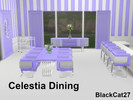 Sims 4 — Celestia Dining Room by BlackCat27 — A contemporary dining set consisting of 9 objects