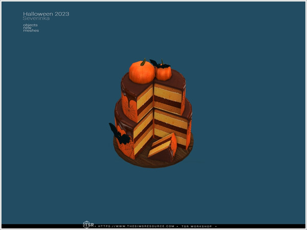 Sims 4 — Halloween2023 - cake cropped by Severinka_ — A set of decor for the design of a kitchen or dining room in the