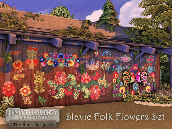 Sims 4 — simZmora Simythology - Slavic Folk Flowers_10a by simZmora — This set is a part of The Sims Recource