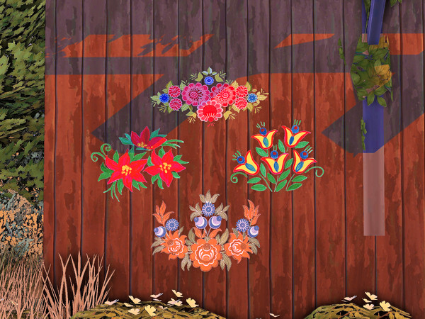 Sims 4 — simZmora Simythology - Slavic Folk Flowers_3 by simZmora — This set is a part of The Sims Recource Collaboration