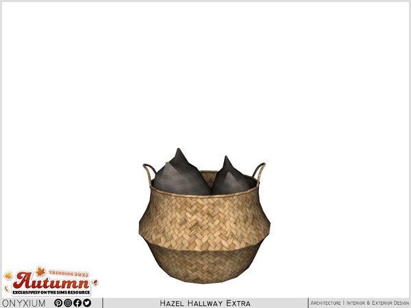 Sims 4 — Hazel Basket And Pillows by Onyxium — Onyxium@TSR Design Workshop Hallway Collection - Belong To The 2023 Year