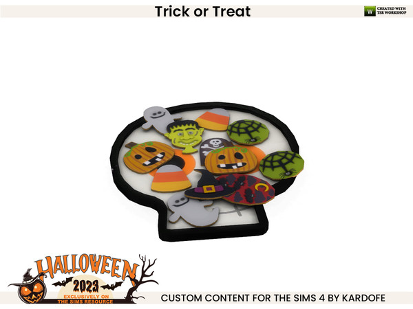 Sims 4 — kardofe_Trick or treat_Biscuits by kardofe — Fun decorations to decorate a children's Halloween party