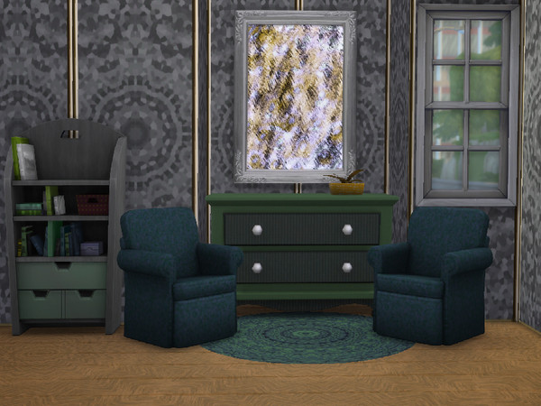 Sims 4 — Funky bookcase by Woodies — Pretty Funky right? odd miss and match