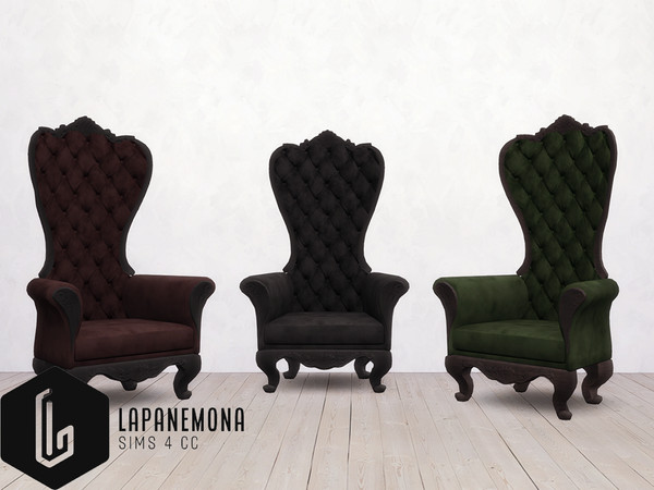 Sims 4 — Velvet armchair - Very goth set by Lapanemona — Halloween is coming, which is my very favorite holiday. I have