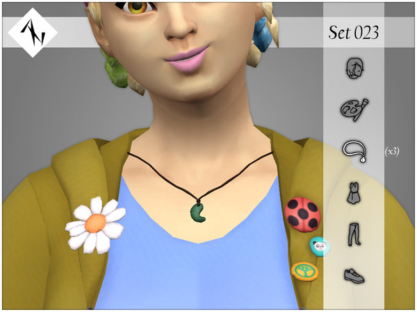 Sims 4 — Set023 - Necklace by AleNikSimmer — THIS IS THE FULL SET. -TOU-