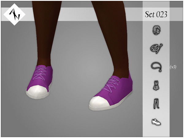 Sims 4 — Set023 - Shoes - Sneakers by AleNikSimmer — THIS IS THE FULL SET. -TOU-