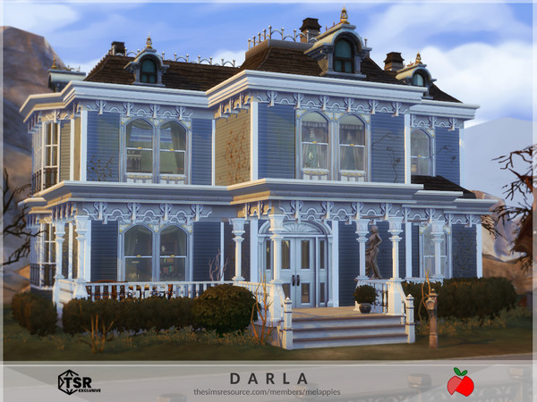 Sims 4 — Darla by melapples — an old haunted home with 3 bedrooms. first floor living room, dining room, kitchen,