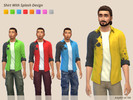 Sims 4 — Shirt with Splash design by Arky951 — A shirt with splash design. Available in 8 colors (swatches) yellow, light