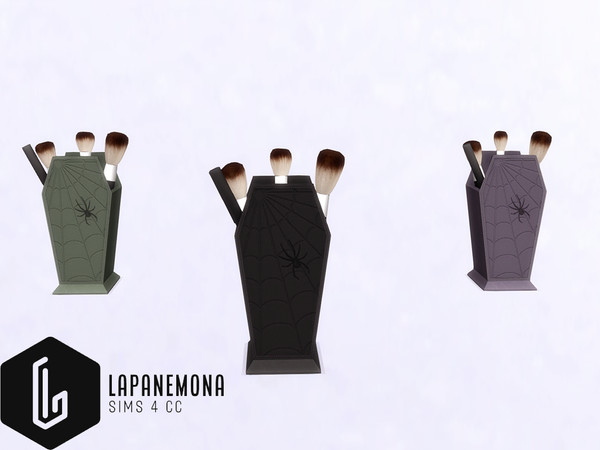 Sims 4 — Coffin makeup brush holder - Very goth set by Lapanemona — This is the third part of my Very goth series.