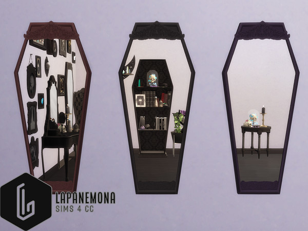 Sims 4 — Coffin mirror - Very goth set by Lapanemona — This is the third part of my Very goth series.