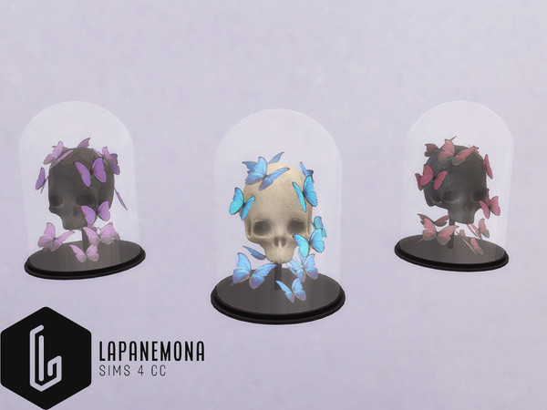 Sims 4 — Skull and butterflies - Very goth set by Lapanemona — This is the third part of my Very goth series.