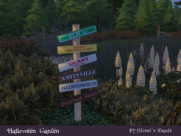 Sims 4 — Halloween Garden - Signs by siomisvault — My favourite Month hfndsjkjnc I can make more and more spooky goth